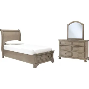 Lettner 5 Piece Twin Sleigh Bedroom