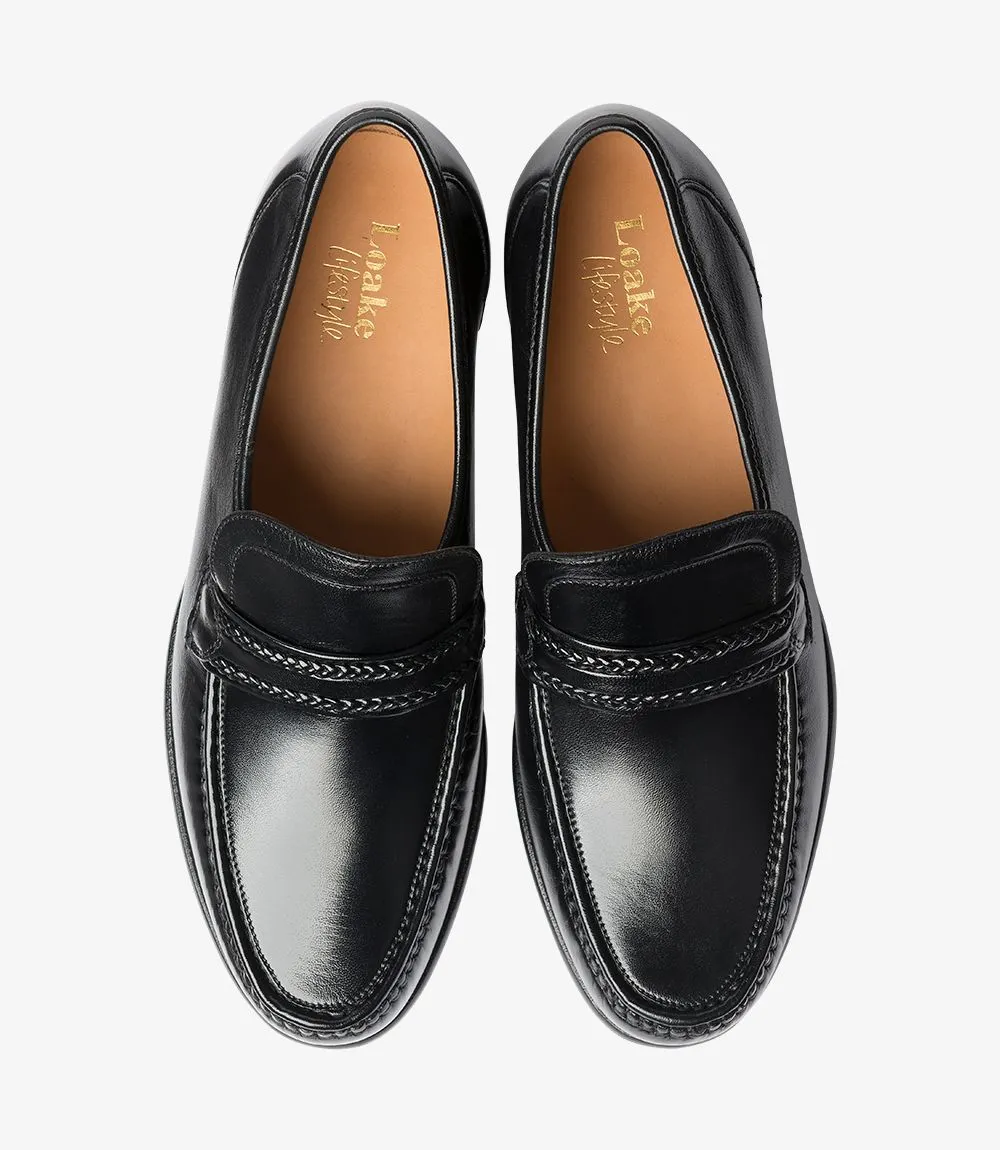 Loake - Rome, Black Nappa Leather