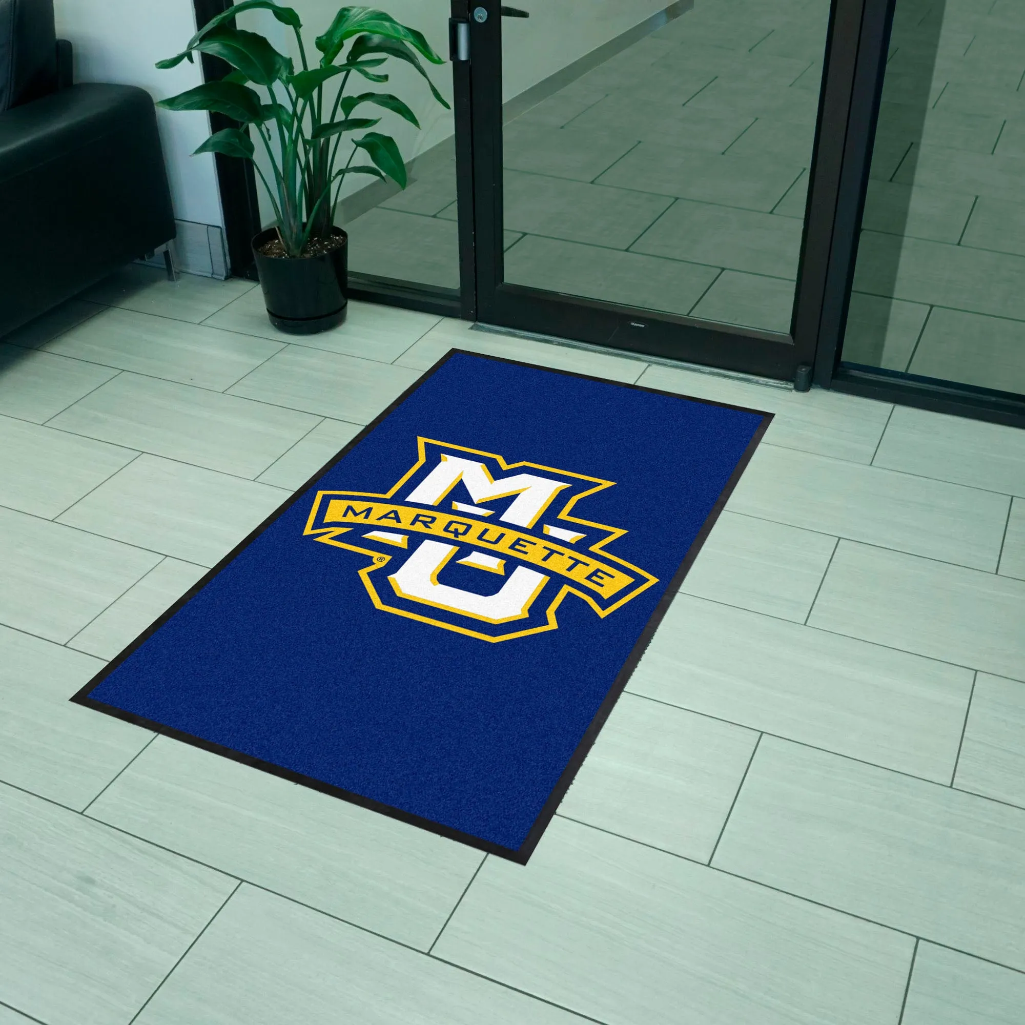 Marquette 3X5 High-Traffic Mat with Durable Rubber Backing - Portrait Orientation