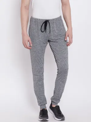 Men Slim Fit Grey Solid Active Wear Joggers