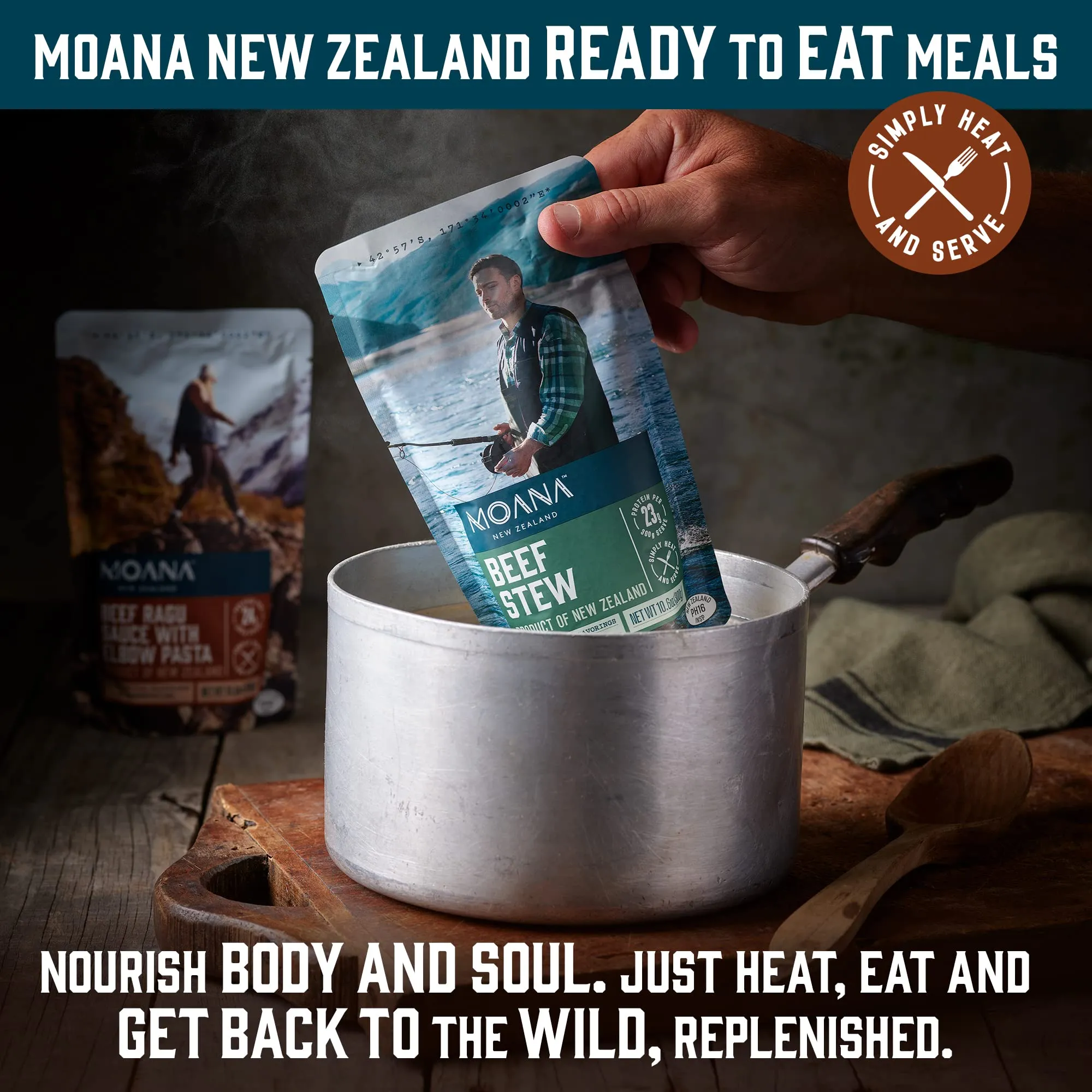 Moana - Beef Ragu Sauce with Pasta Pouch - 5 Pack   Beef Stew Pouch - 5 Pack