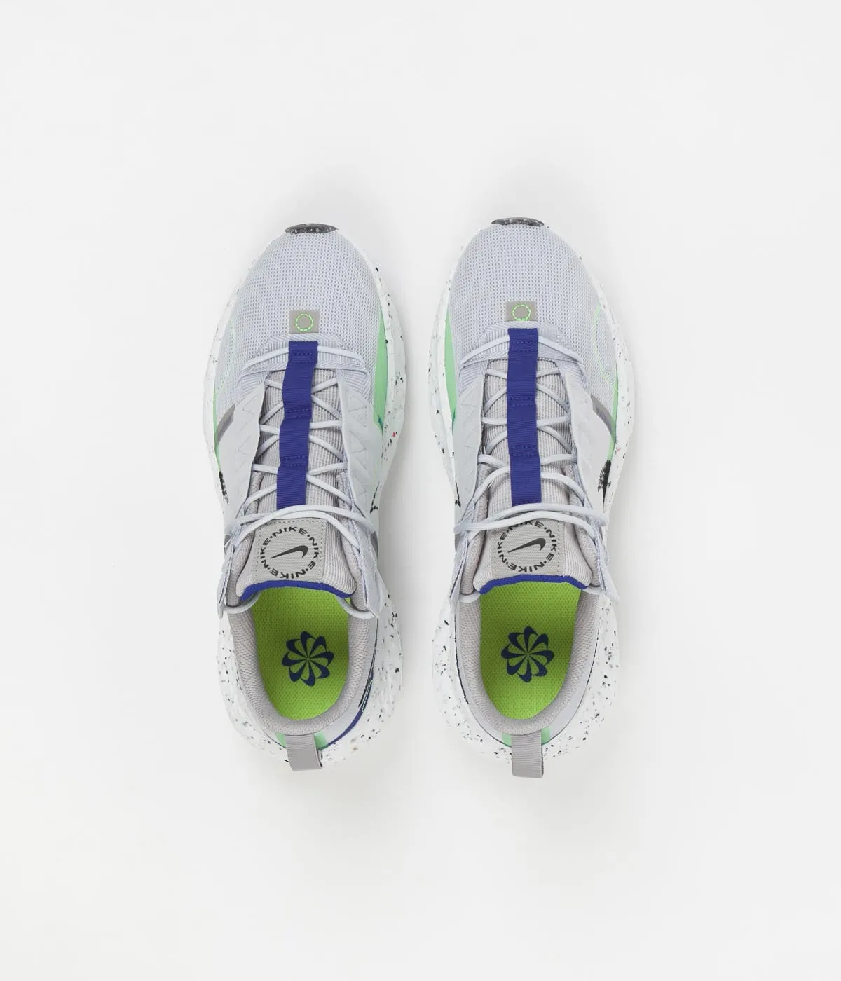 Nike Crater Impact Shoes - Pure Platinum / Black - Electric Green