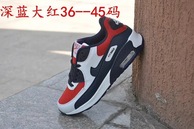 NIKE-Men Women Camouflage Sports Shoes Cushioned Chunky Sole Lace Up Sports Shoes Outdoor AIR MAX 90