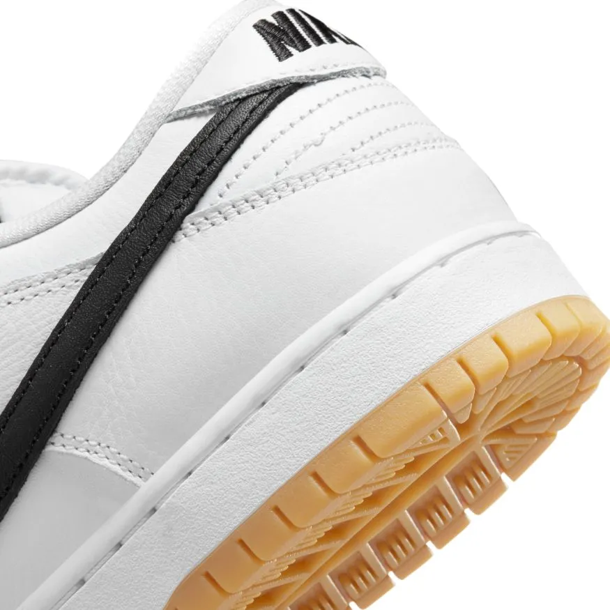 Nike SB Dunk Low Pro ISO Skateboard Shoe - White/Black-White-Gum Light Brown