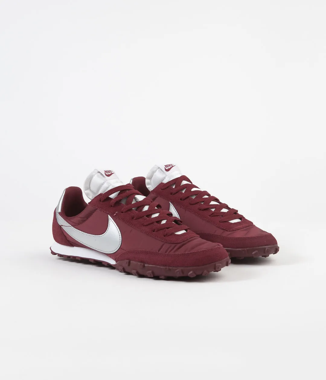 Nike Waffle Racer Shoes - Team Red / Metallic Silver - White