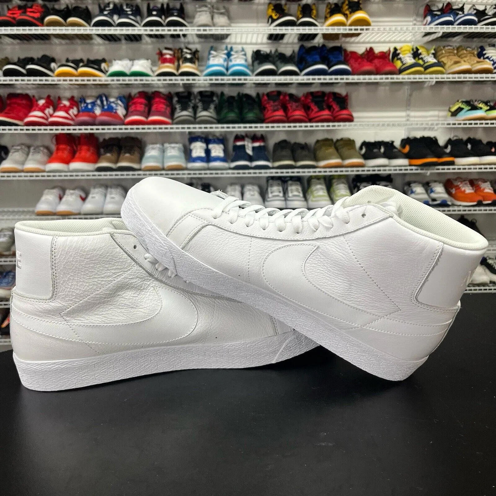 Nike Zoom Blazer Mid SB Triple White 864349-105 Men's Size 14 NWB