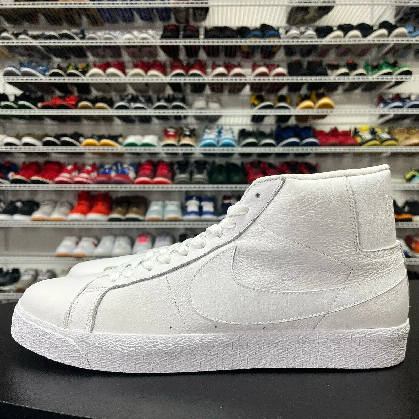 Nike Zoom Blazer Mid SB Triple White 864349-105 Men's Size 14 NWB