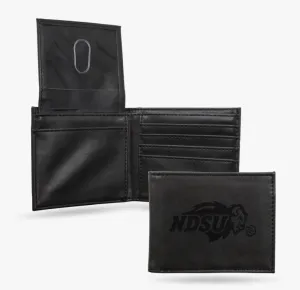 North Dakota State Bison Laser Engraved Billfold Wallet