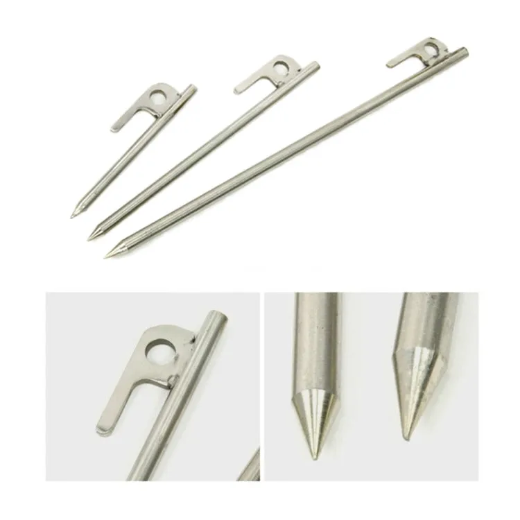 Outdoor Durable 30cm Stainless Steel Camping Awning Tent Stakes Pegs for Camping Travel Tent Accessor