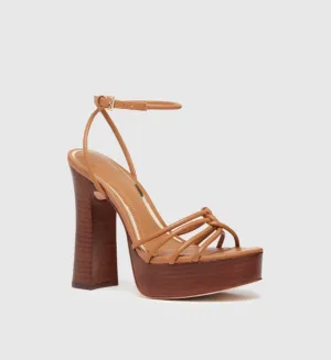 Paige Haley Platform Sandal Cognac