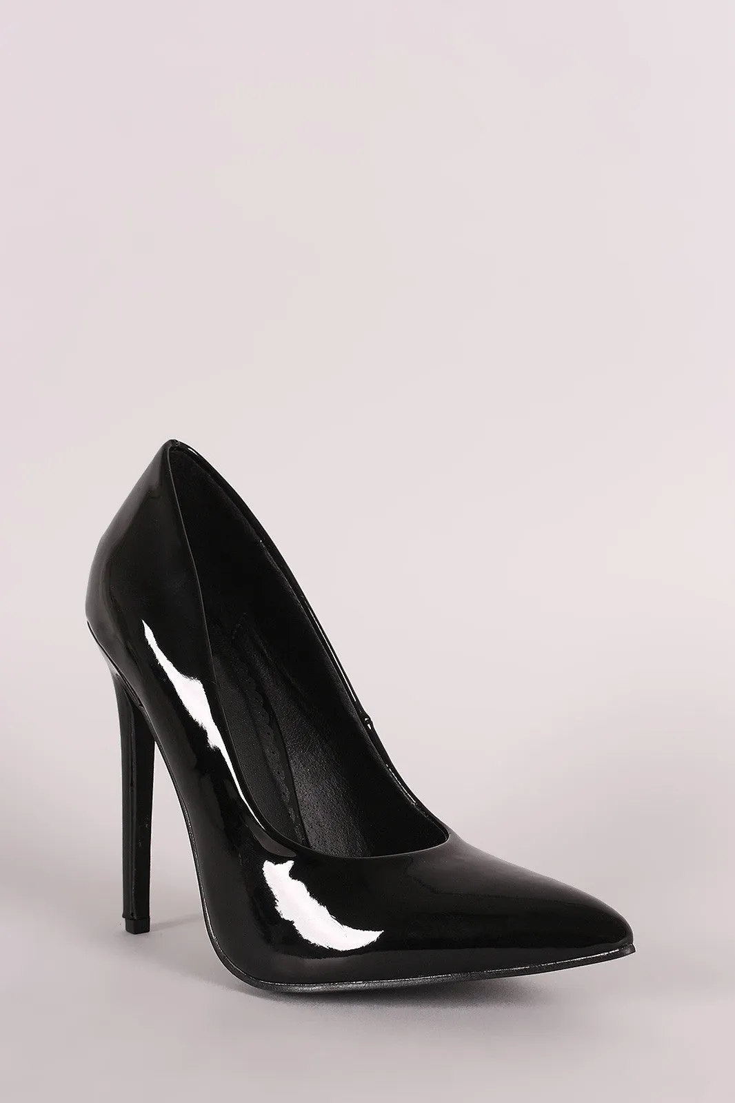 Patent Pointy Toe Stiletto Pump