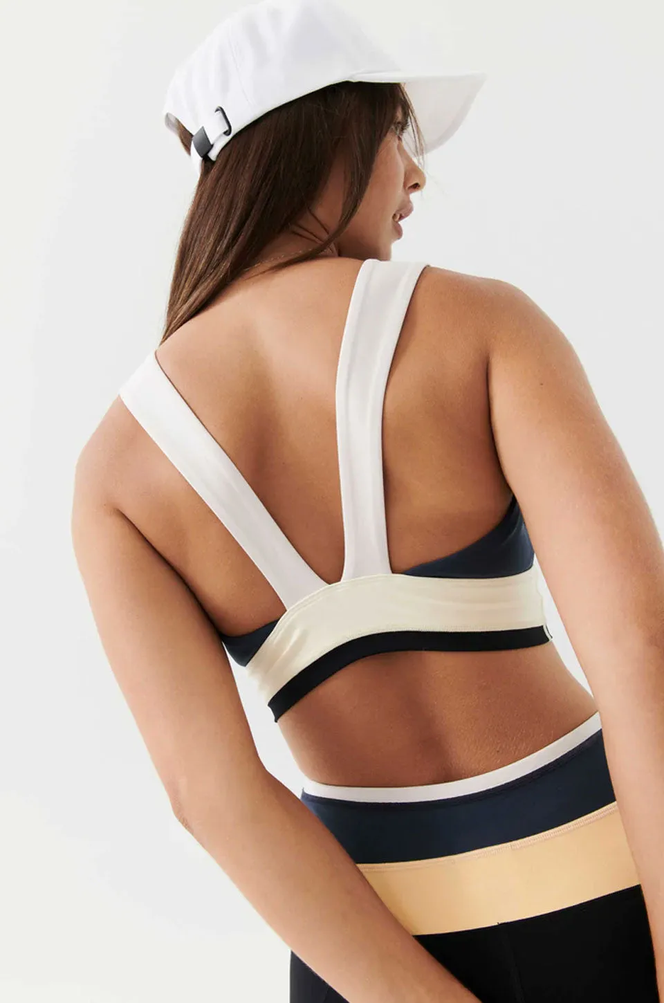 P.E. NATION | Outline Sports Bra - Midnight Navy