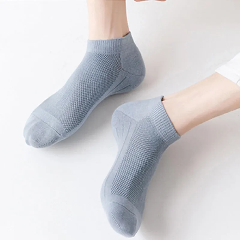 Plus Size Athletic Mesh Ankle Socks(12 Pairs)