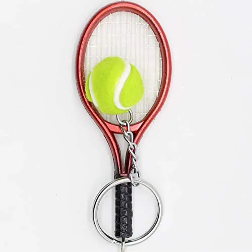 Premium Metal Tennis Keychain | RED | Perfect Gift for Tennis Lovers