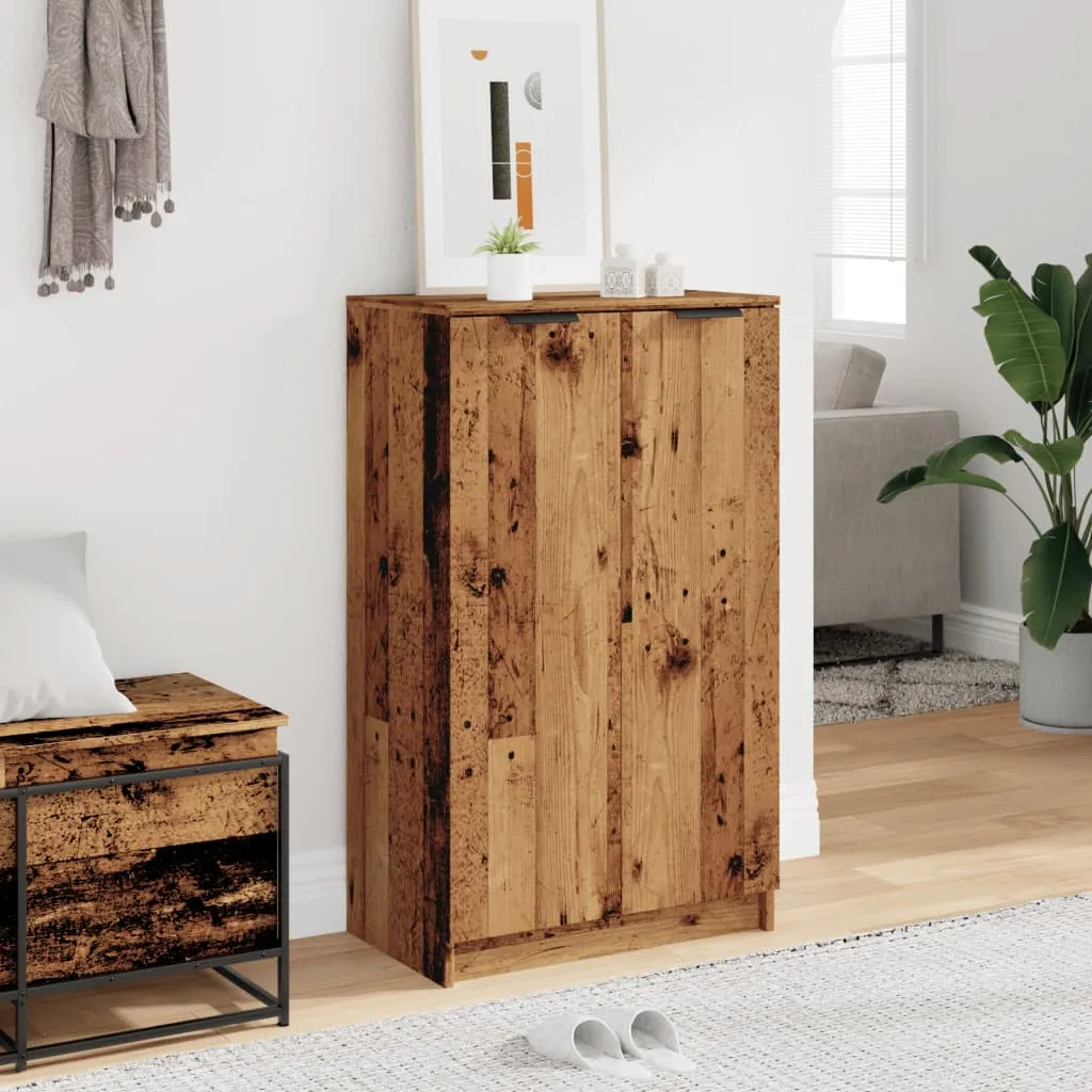 Shoe Cabinet Old Wood 59x35x100.5 cm Engineered Wood