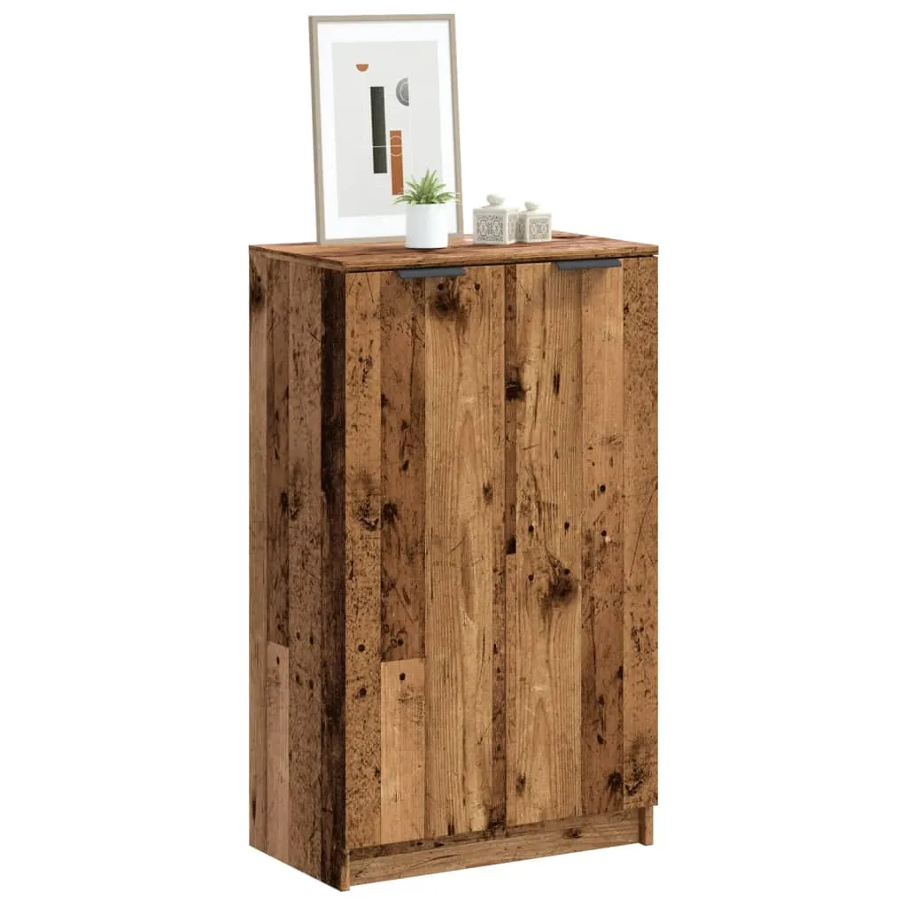 Shoe Cabinet Old Wood 59x35x100.5 cm Engineered Wood