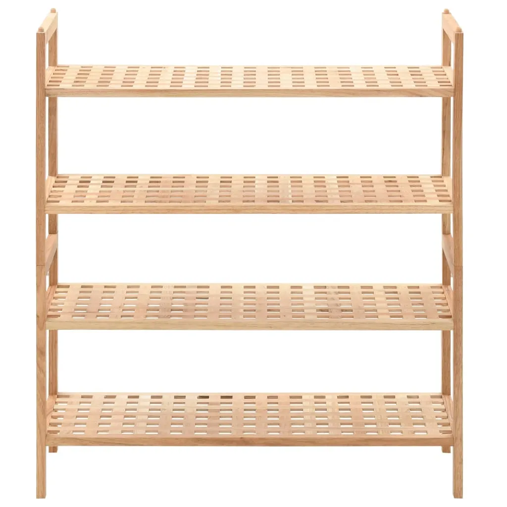 Shoe Rack Solid Walnut Wood 69x26x81 cm