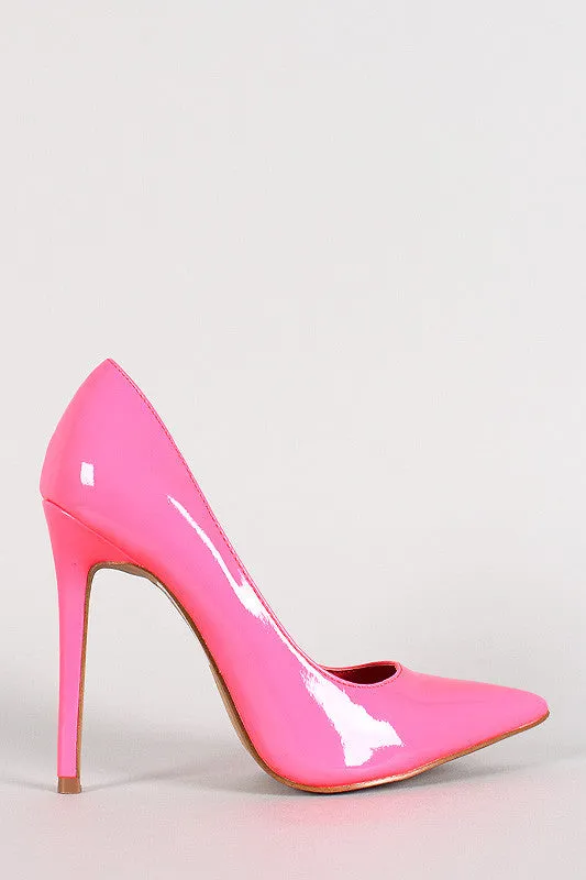 Shoe Republic Neon Patent Pointy Toe Stiletto Pump