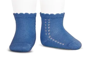 Short Lace Socks Indigo Blue