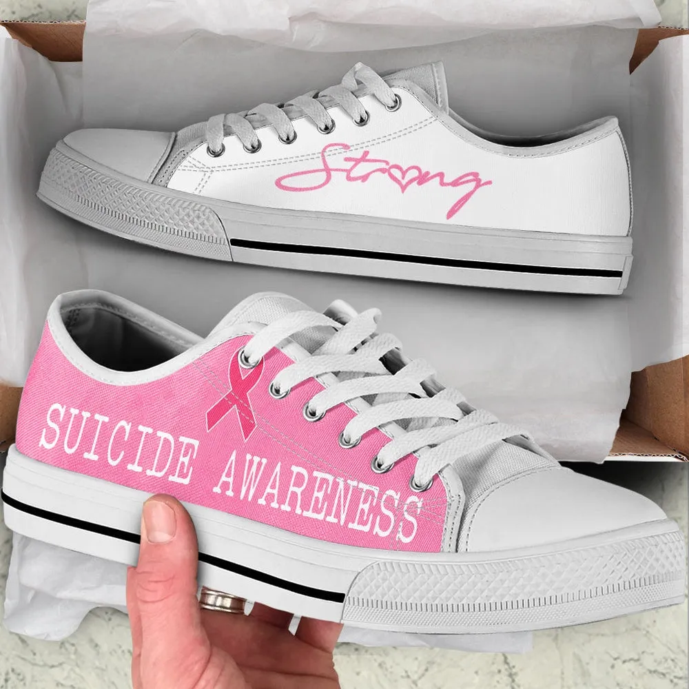 Suicide Awareness Shoes Strong Low Top Shoes , Low Top Sneaker, Low Top Canvas Shoes