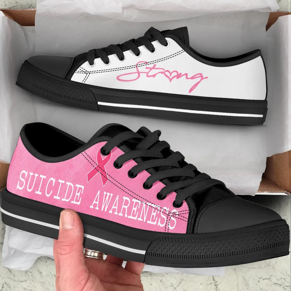 Suicide Awareness Shoes Strong Low Top Shoes , Low Top Sneaker, Low Top Canvas Shoes