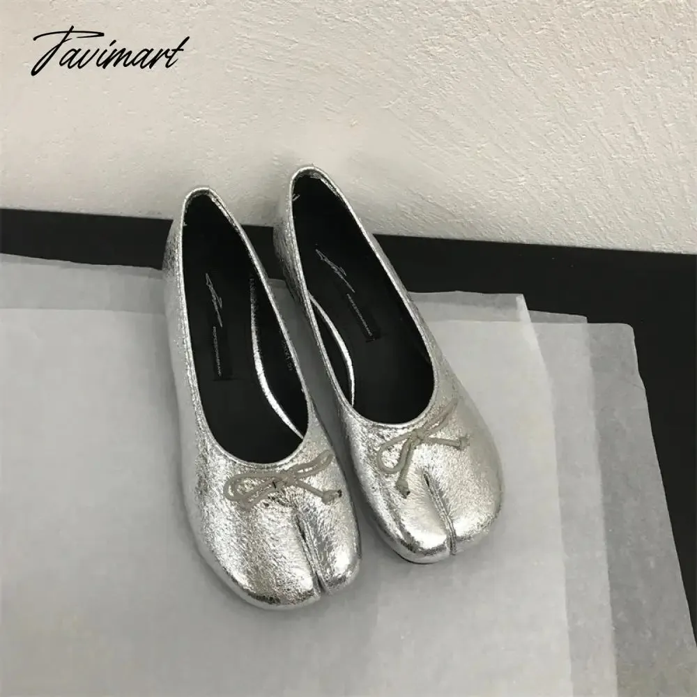 Tavimart New Women Split Toe Flats Shoes Slip on Microfiber Comfy Slippers Soft Bottom Loafers Solid Ladies Moccasins Zapatos Mujer