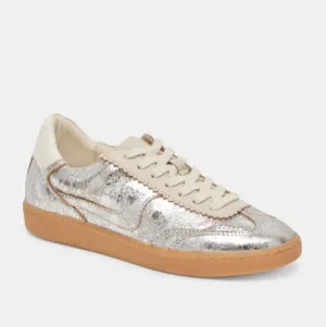 The Gum Sole Court Lace Sneaker in Silver