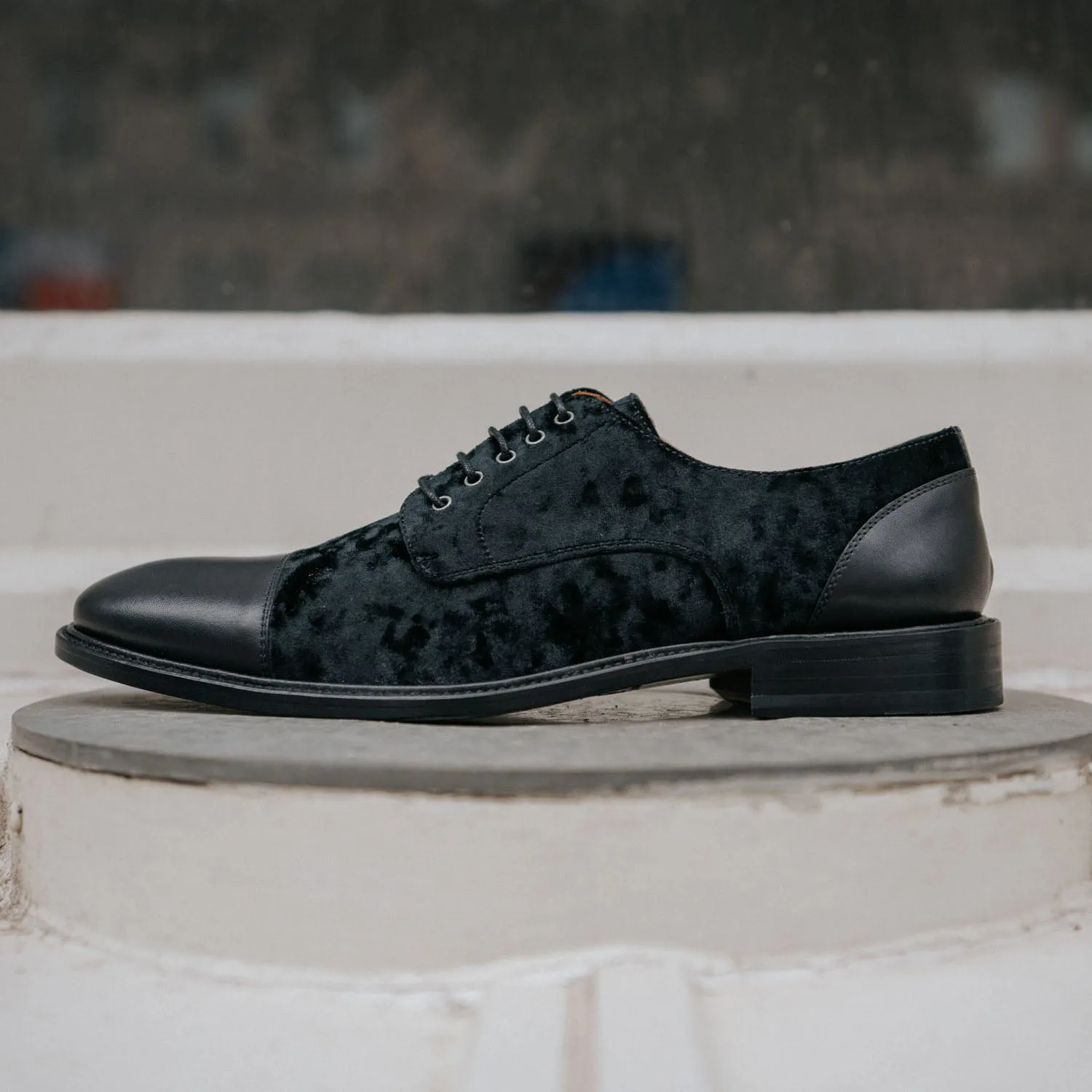 The Jack Shoe in Black Velour (Last Chance, Final Sale)