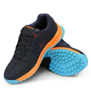 Tracer T-Spinner 193 Rubber Studs Cricket Shoes - Grey/Orange