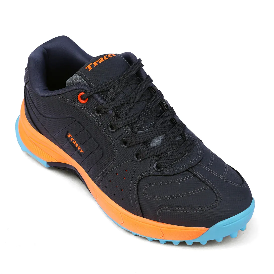 Tracer T-Spinner 193 Rubber Studs Cricket Shoes - Grey/Orange