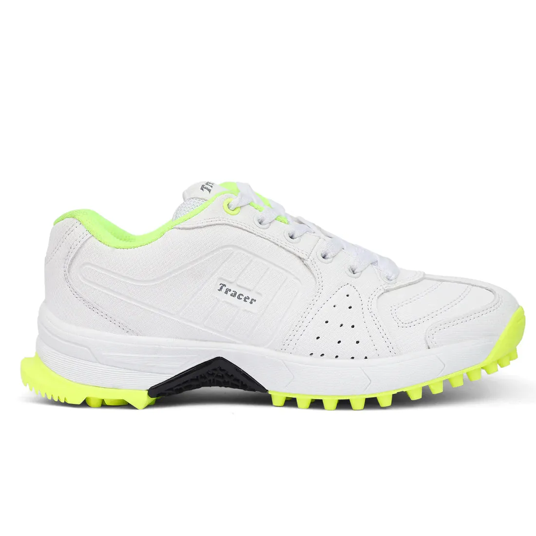 Tracer T-Spinner 193 Rubber Studs Cricket Shoes - White/Green