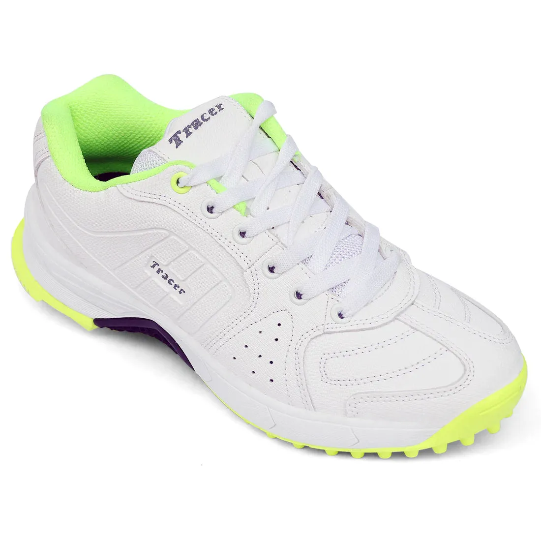 Tracer T-Spinner 193 Rubber Studs Cricket Shoes - White/Green