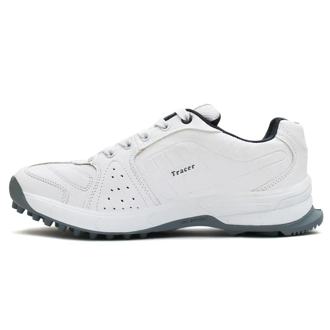 Tracer T-Spinner 193 Rubber Studs Cricket Shoes - White/Grey