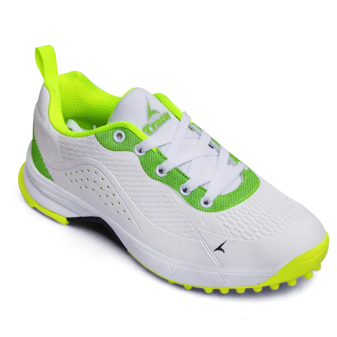 Tracer T-Spinner 194 Rubber Studs Cricket Shoes - White/Green