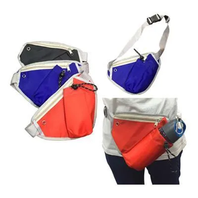 Triangular Waist Pouch with Bottle Compartment