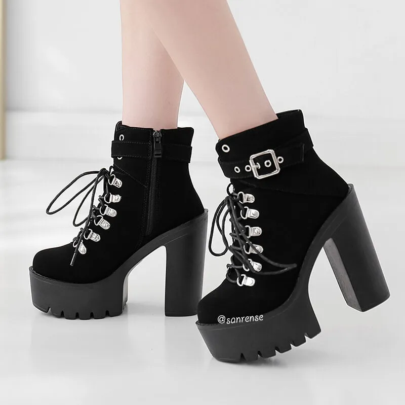 Uniwim Ankle Strap Platform Buckle Shoes SE21081