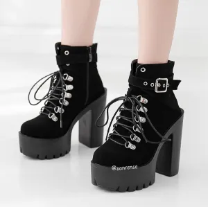 Uniwim Ankle Strap Platform Buckle Shoes SE21081