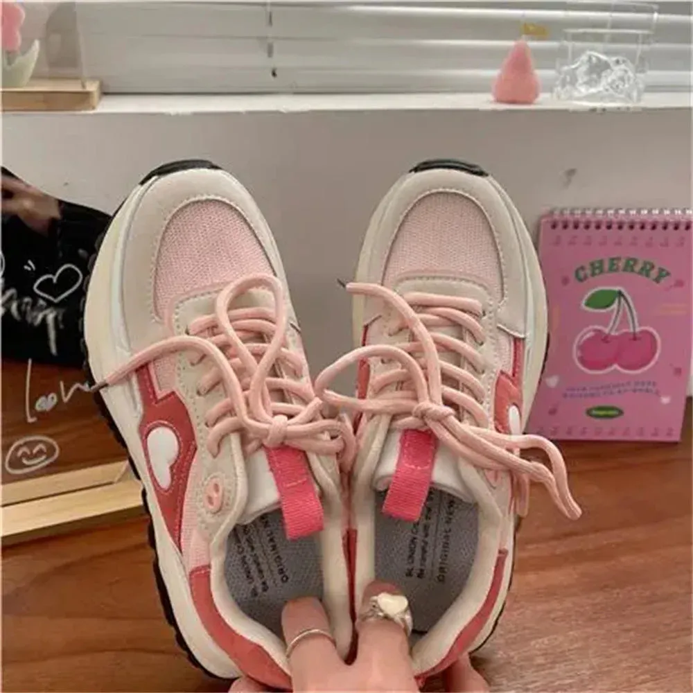 Uniwim Strawberry Powder Love Girls Preppy Style Lolita Shoes Sweet Woman Strap Thick Bottom Comfortable Sport Cosplay Lolita Shoes