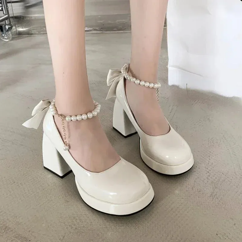 Uniwim Women's Shoes New Fashion Pu Leather Women's High Heels Party Wedding Shoes