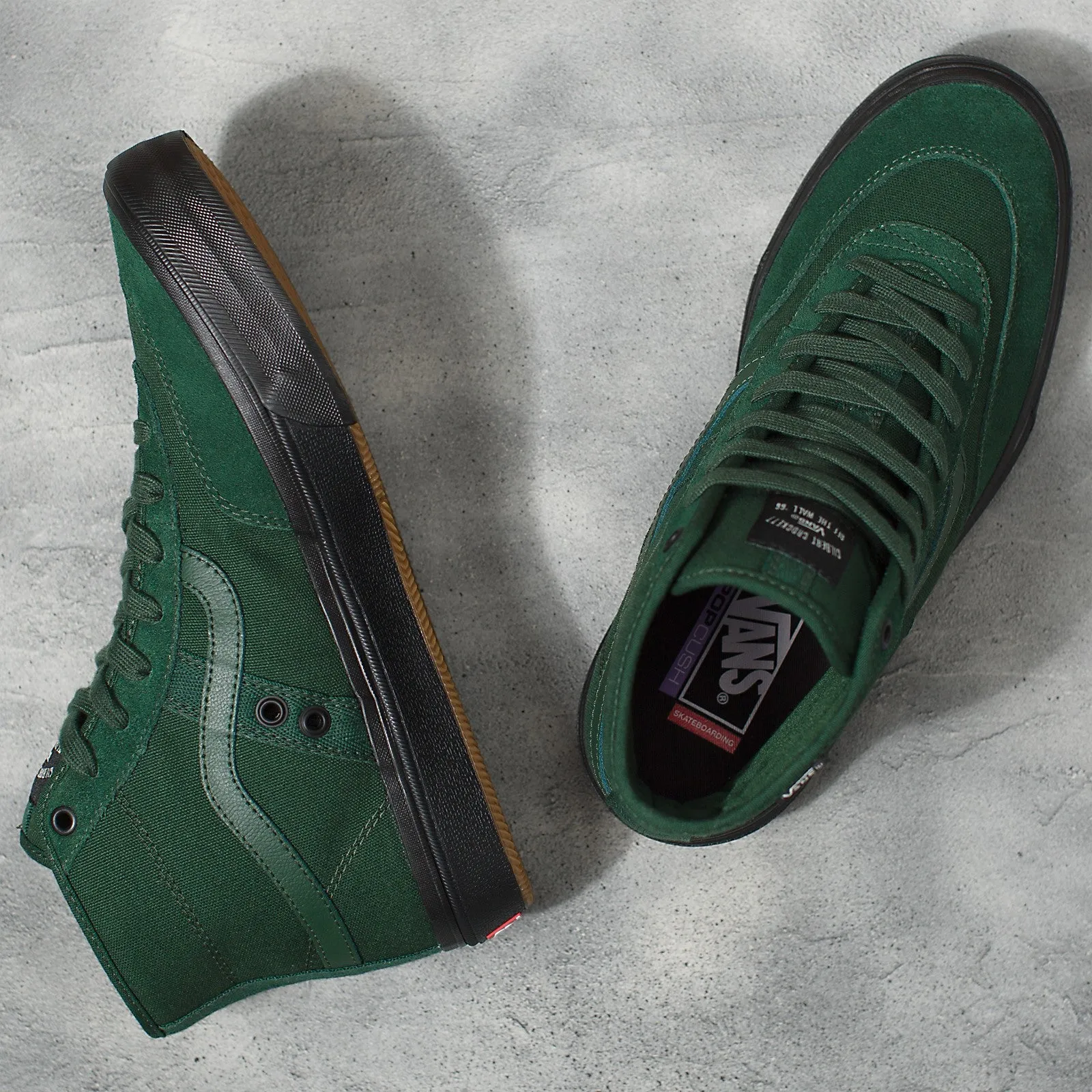 Vans Gilbert Crockett High Skateboard Shoe - Dark Green/Black