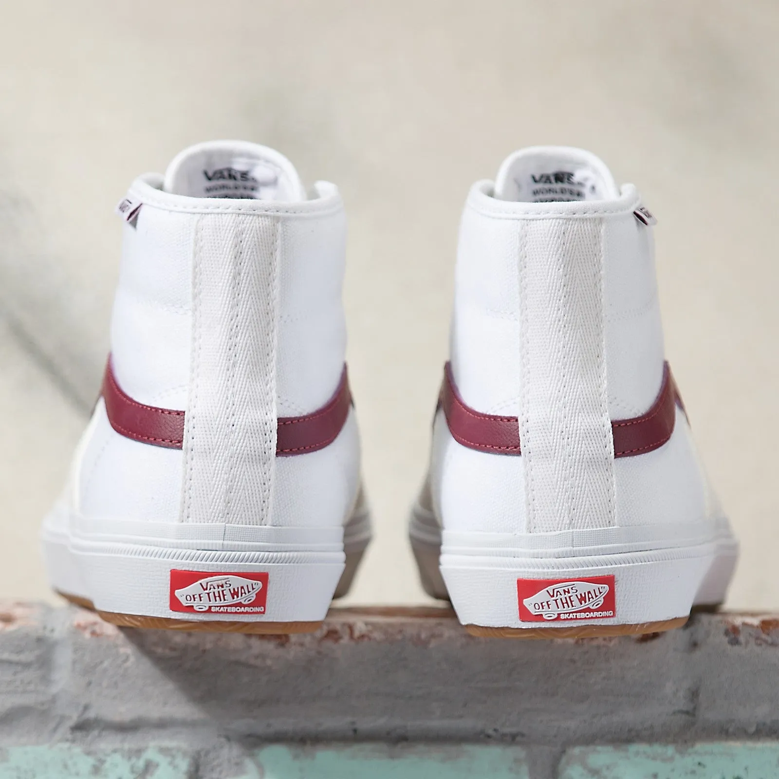 Vans Gilbert Crockett High Skateboard Shoe - White/Red