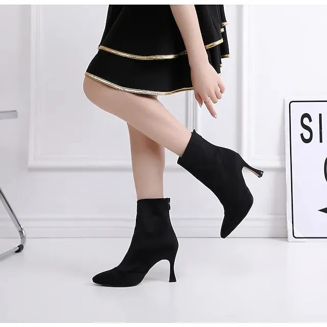 Women's Black Zipper Adults Jazz Shoes Modern Shoes / Dance Boots