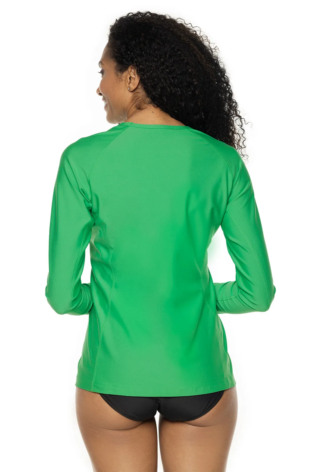 Women's Hightide Long Sleeve Swim Shirt  |  Palm Green