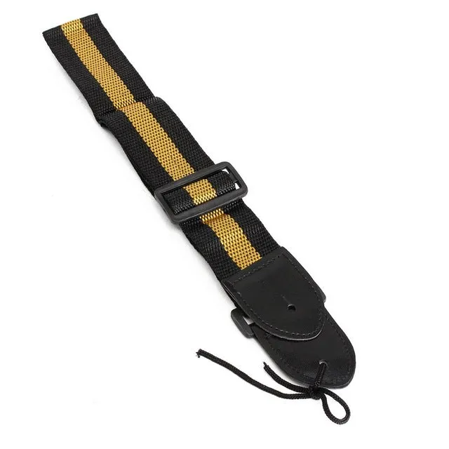 Zebra 120cm Adjustable Durable Nylon Guitarra Guitar Strap Electric Acoustic Bass Guitar Strap Ukulele Belt with PU Leather Ends